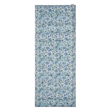 Floral patterned block printed mattress on a white background
