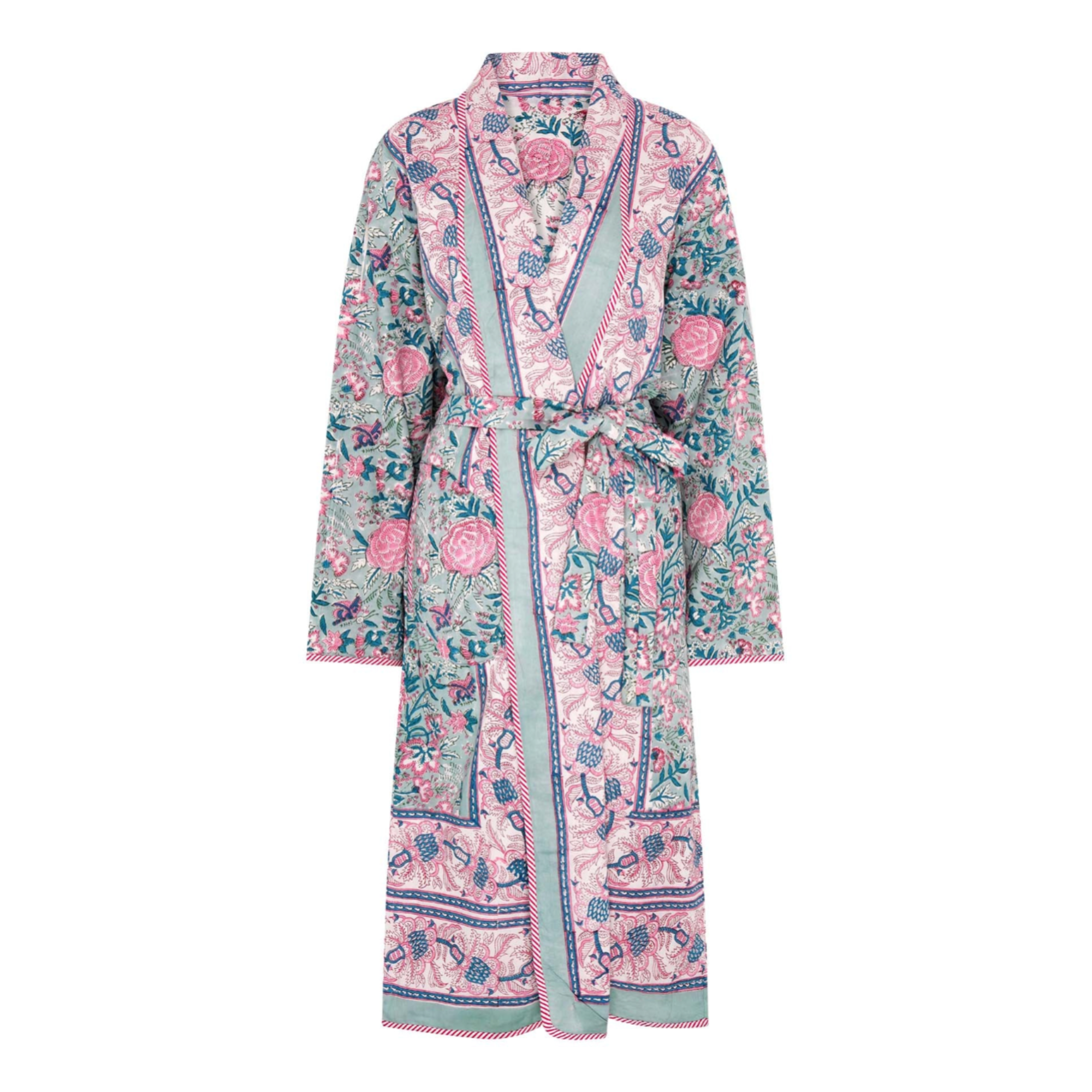 Pink & Green Reversible Robe